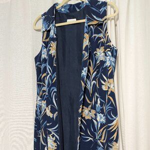 90's Floral Mixi Vest Dress